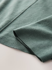 Teal Blue Cosy Soft Touch Rib Crew Neck Jumper - Image 7 of 8