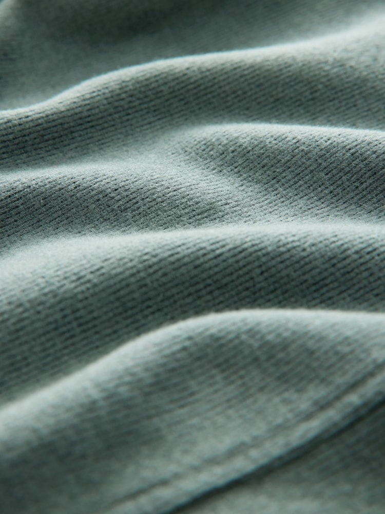 Teal Blue Cosy Soft Touch Rib Crew Neck Jumper - Image 8 of 8