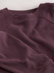 Chocolate Brown Cosy Soft Needle Crew Neck Long Sleeve Sweatshirt - Image 2 of 3