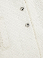 River Island Cream Collarless Boucle Jacket - Image 6 of 6