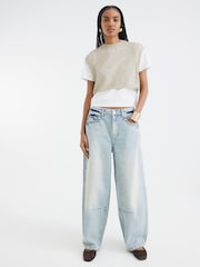 River Island Gold Crochet Overlay T-Shirt - Image 2 of 4