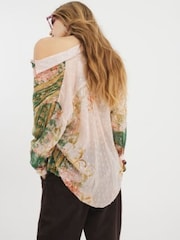 River Island Pink Floral Print Shirt - Image 2 of 3