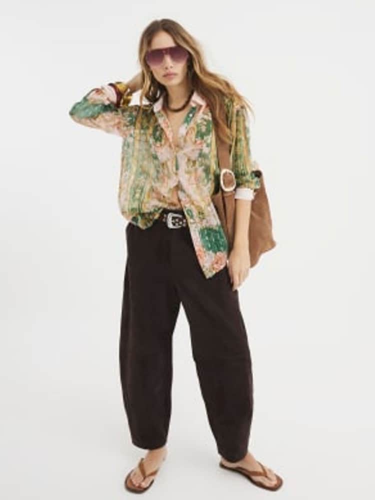 River Island Pink Floral Print Shirt - Image 3 of 3 River Island Pink Floral Print Shirt - Image 3 of 3
