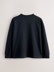 Baker by Ted Baker Black V-Neck Graphic T-Shirt - Image 2 of 5