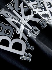 Baker by Ted Baker Black V-Neck Graphic T-Shirt - Image 4 of 5