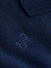 Baker by Ted Baker Knitted Navy Polo Shirt - Image 11 of 12