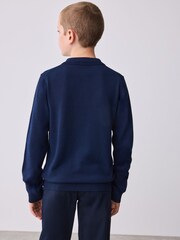 Baker by Ted Baker Knitted Navy Polo Shirt - Image 4 of 12