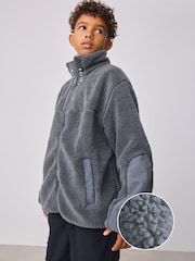 Baker by Ted Baker Grey Borg Zip Through Fleece - صورة 1 من 15