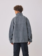 Baker by Ted Baker Grey Borg Zip Through Fleece - صورة 2 من 15