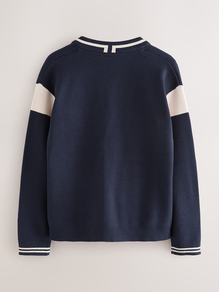 Baker by Ted Baker Blue Knitted Cardigan and T-Shirt Set - Image 2 of 7