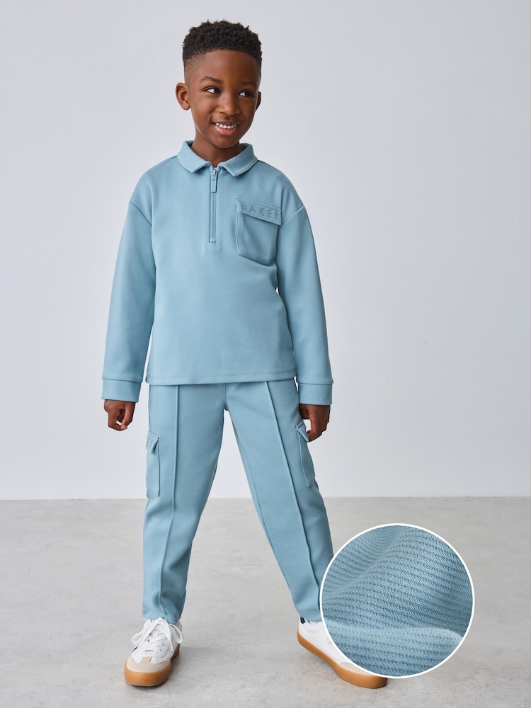 Baker by Ted Baker Blue Long Sleeve Polo Shirt and Trouser Set - Imagem 1 de 14 Baker by Ted Baker Blue Long Sleeve Polo Shirt and Trouser Set - Imagem 1 de 14