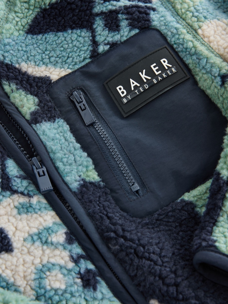 Baker by Ted Baker Green Borg Camo Fleece - Picha 8 kati ya 8