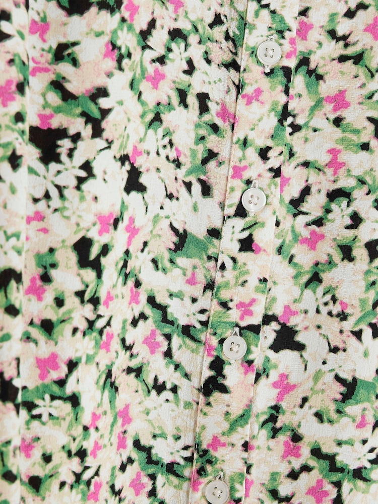 River Island Black Floral Print Crew Neck Blouse - Image 6 of 6