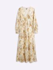 River Island Yellow Floral Print Occasion Maxi Dress - Image 5 of 6