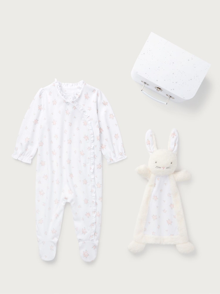 The White Company Cosette Floral Welcome Baby White Gift Set - Image 4 of 4