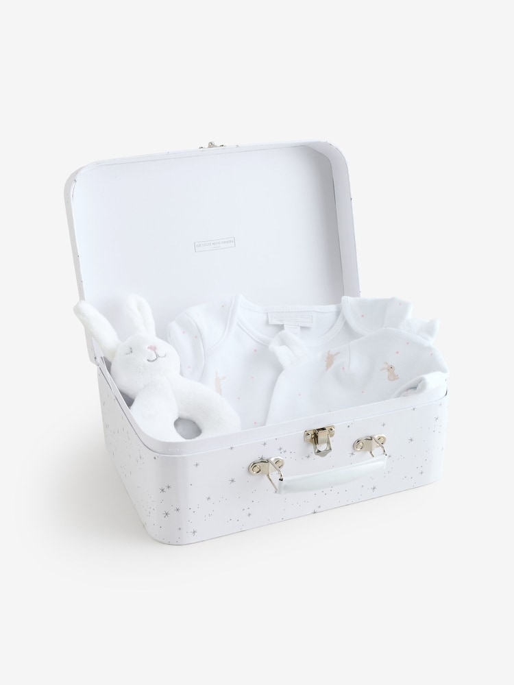 The White Company 100% Cotton White Little Bunny My 1St Outfit And Toy Gift Set - Image 2 of 2