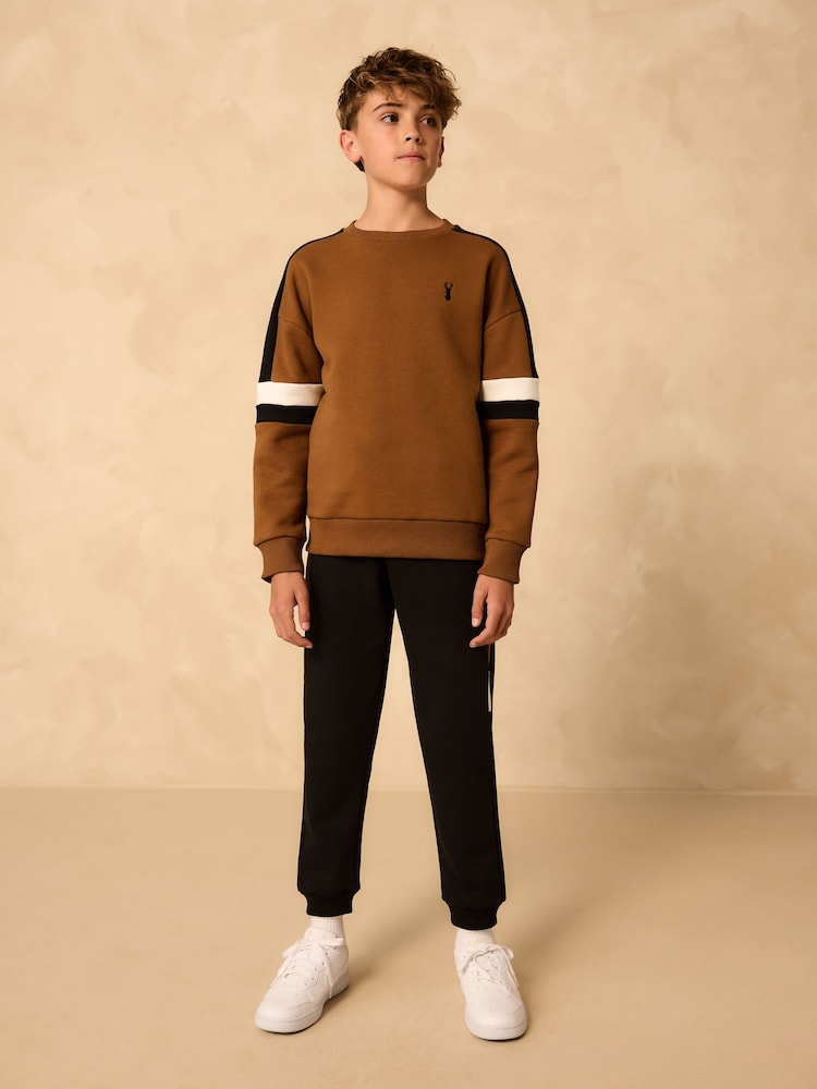 Rjava - Colourblock Crew Set (3-16yrs) - Slika 1 iz 8