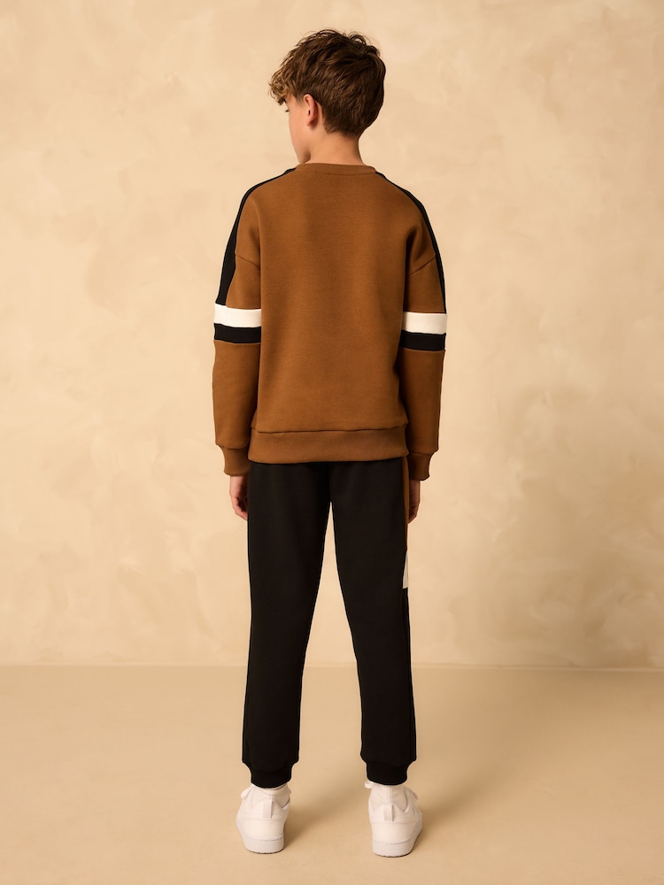 Rjava - Colourblock Crew Set (3-16yrs) - Slika 2 iz 8