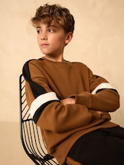 Rjava - Colourblock Crew Set (3-16yrs) - Slika 3 iz 8