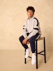 Grey Funnel Zip Neck Sweatshirt and Joggers Set (3-16yrs) - Image 2 of 4