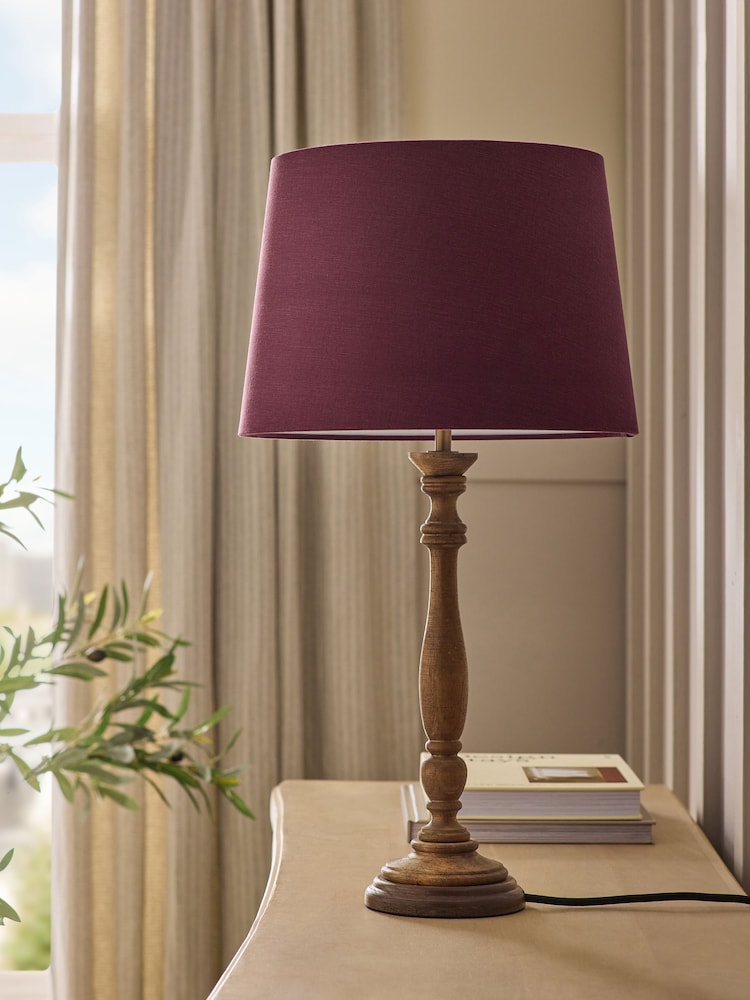 Plum Purple Plain Lamp Shade - Image 2 of 5