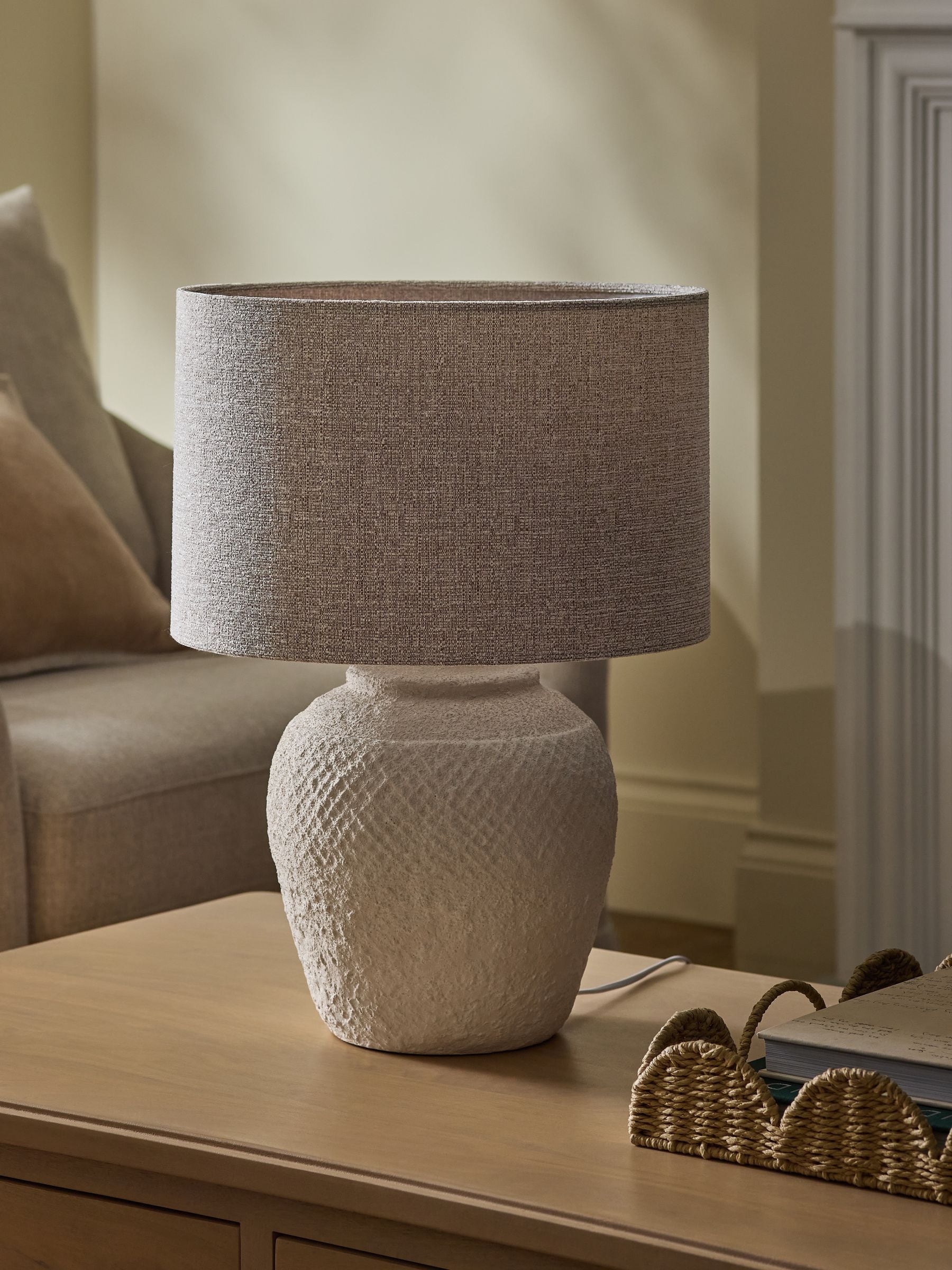 Buy Mid Natural Tweedy Lamp Shade from the Next UK online shop