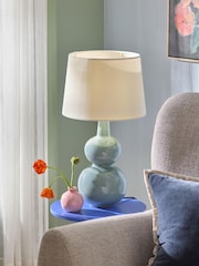 Mid Natural Velvet Lamp Shade - Image 2 of 5