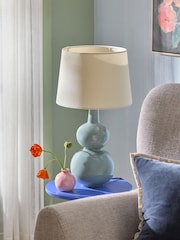 Mid Natural Velvet Lamp Shade - Image 3 of 5