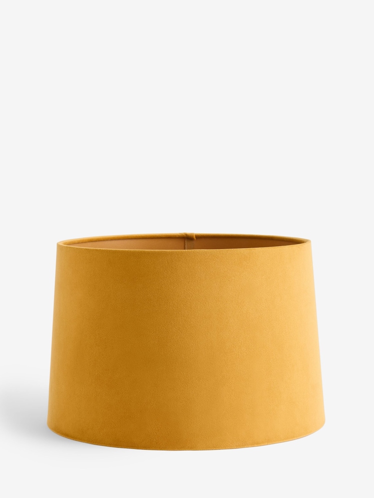 Ochre Yellow Velvet Lamp Shade - Image 1 of 5