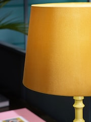 Ochre Yellow Velvet Lamp Shade - Image 3 of 5