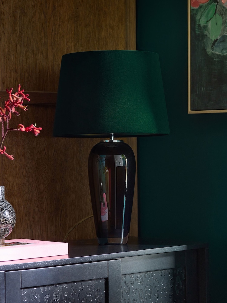 Green Velvet Lamp Shade - Image 2 of 5 Green Velvet Lamp Shade - Image 2 of 5