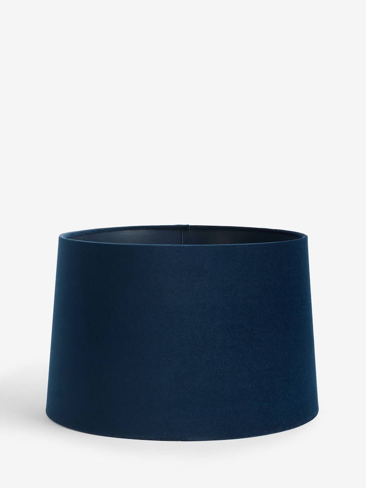 Navy Blue Velvet Lamp Shade - Image 1 of 2