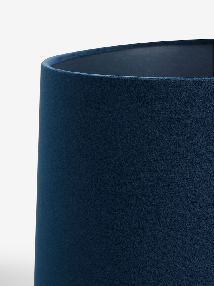 Navy Blue Velvet Lamp Shade - Image 6 of 6