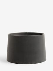 Charcoal Grey Velvet Lamp Shade - Image 1 of 5