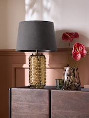 Charcoal Grey Velvet Lamp Shade - Image 3 of 5