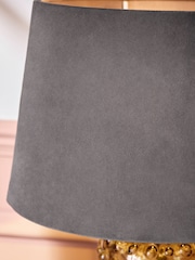 Charcoal Grey Velvet Lamp Shade - Image 4 of 5