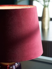 Cranberry Red Velvet Lamp Shade - Image 4 of 5