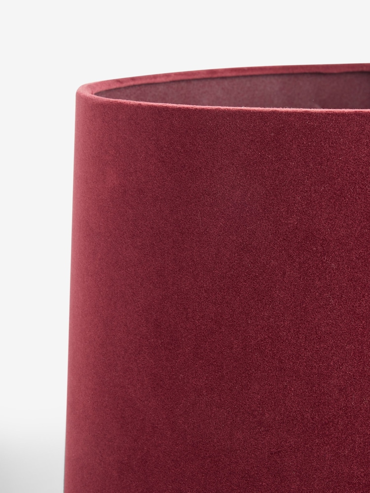 Cranberry Red Velvet Lamp Shade - Image 6 of 6 Cranberry Red Velvet Lamp Shade - Image 6 of 6