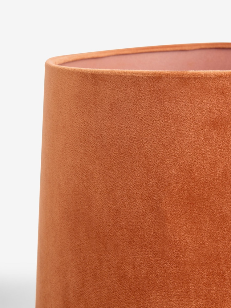 Orange Velvet Lamp Shade - Image 5 of 5