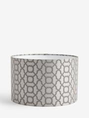 Silver Geo Velvet Lamp Shade - Image 1 of 7