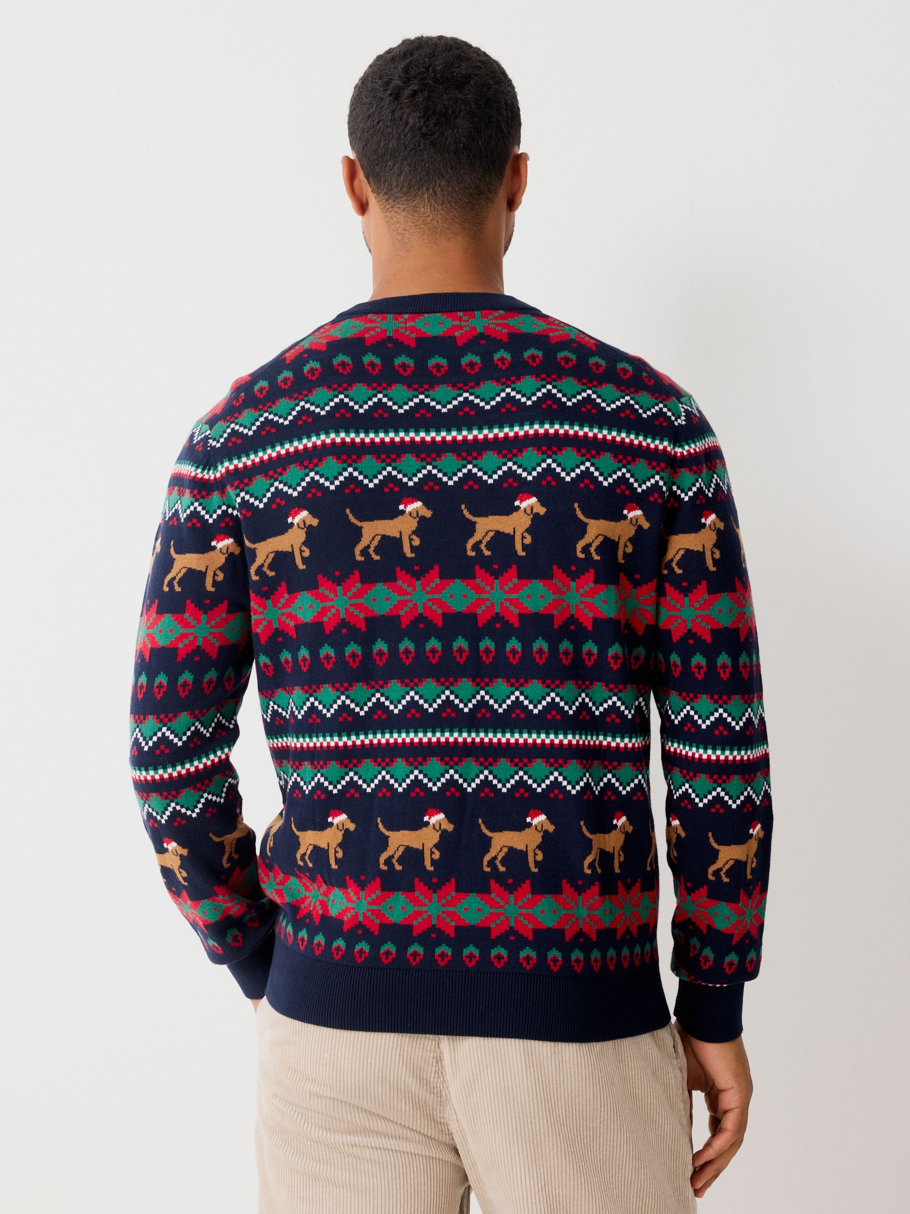 クリスマスSALE シュウ Buy Navy Blue Regular Fit Christmas Fairisle Pattern Crew Jumper