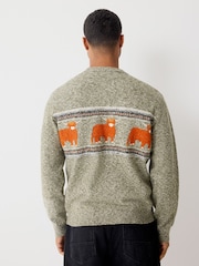 Green Hamish The Highland Cow Matching Family Jumper - Image 3 of 9