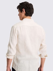 MOSS Off White Tailored Fit 100% Linen Shirt - Image 2 of 5