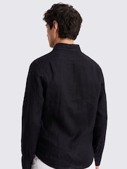 MOSS Black Tailored Fit 100% Linen Shirt - Image 2 of 5