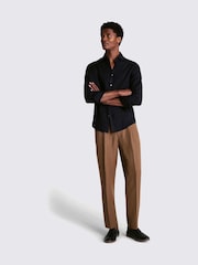 MOSS Black Tailored Fit 100% Linen Shirt - Image 3 of 5
