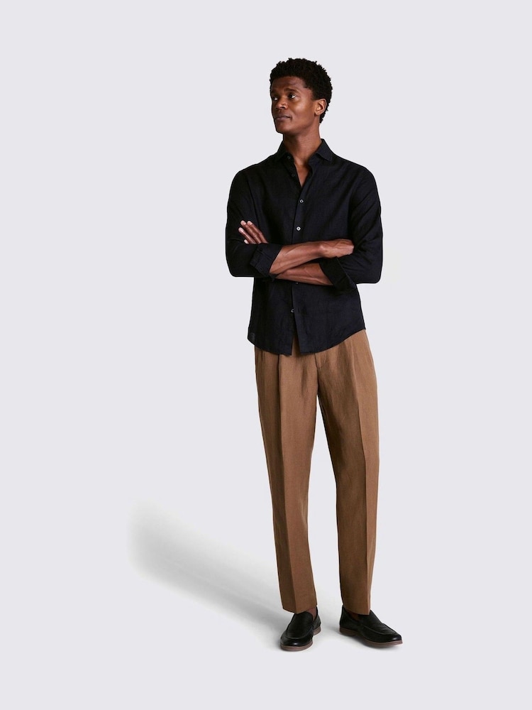 Tailored Fit 100% Linen Shirt - Image 3 of 5