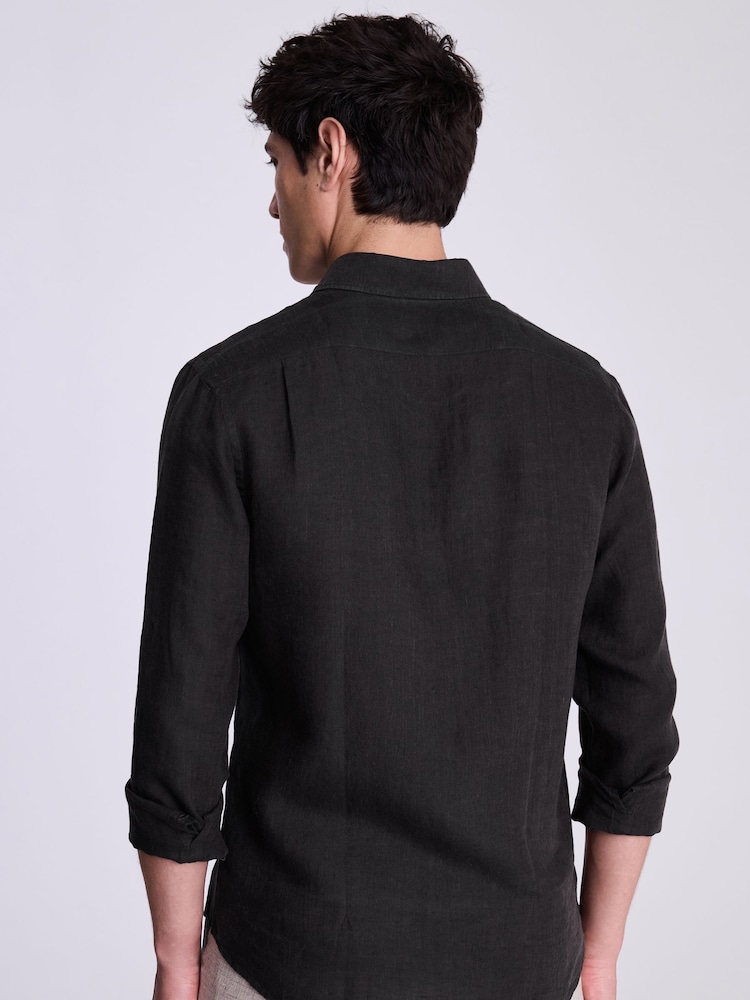Tailored Fit 100% Linen Shirt - Image 2 of 5 Tailored Fit 100% Linen Shirt - Image 2 of 5