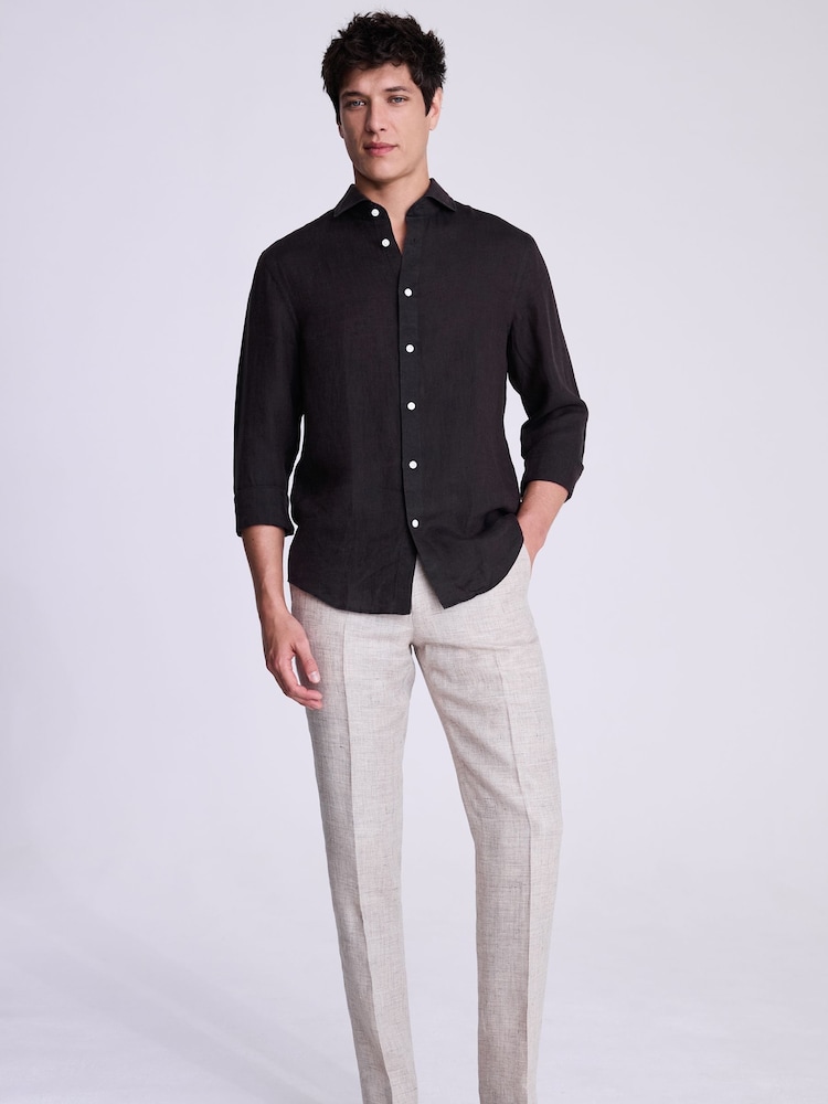 Tailored Fit 100% Linen Shirt - Image 3 of 5
