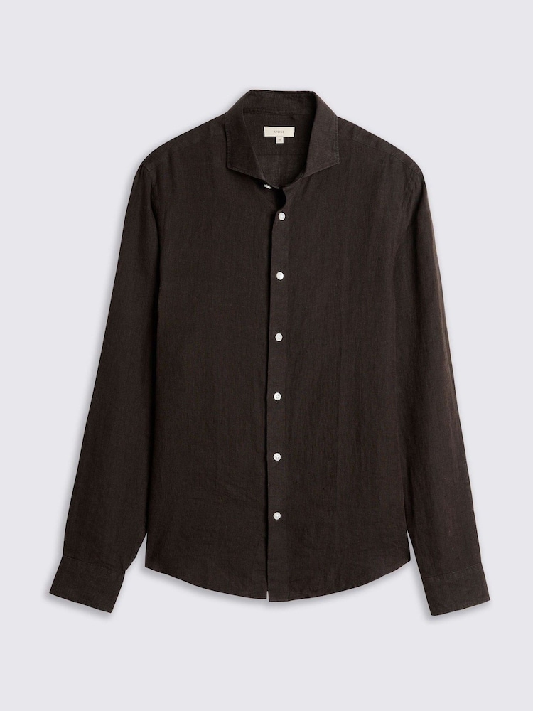 Tailored Fit 100% Linen Shirt - Image 4 of 5