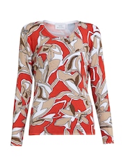 Gina Bacconi Orange Jadelyn Floral Print Jumper With Diamanties - Image 5 of 5